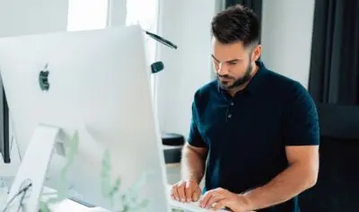 Man at desk