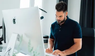 Person at computer