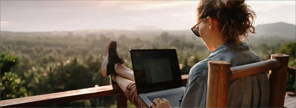 Woman on computer