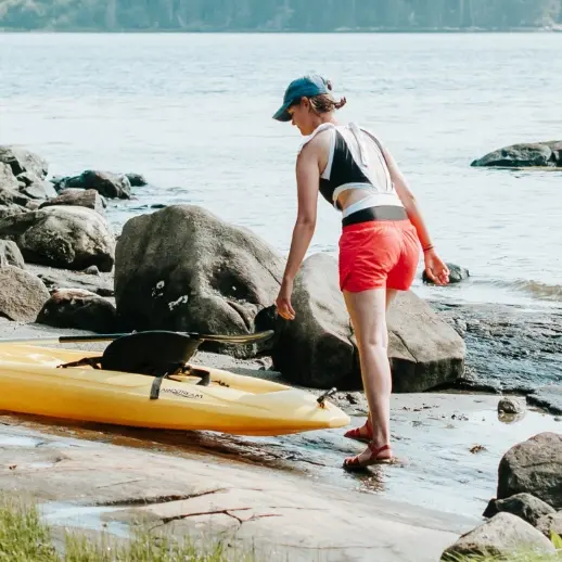 Person with kayak