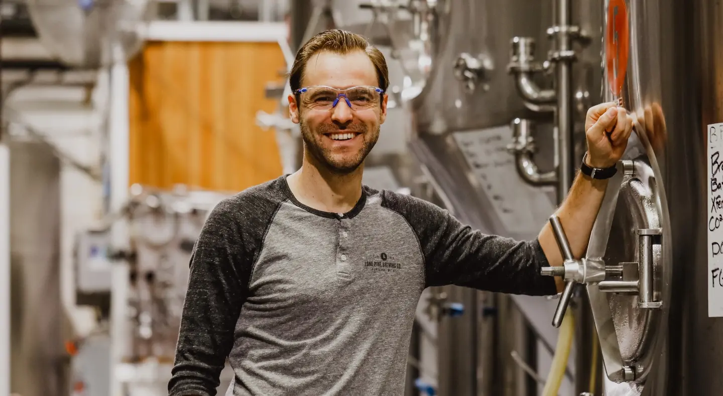 Man in brewery