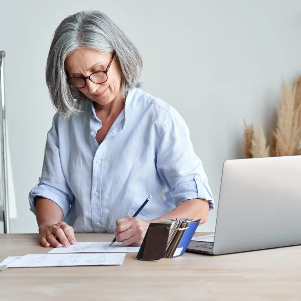 woman working