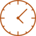 transparent orange clock