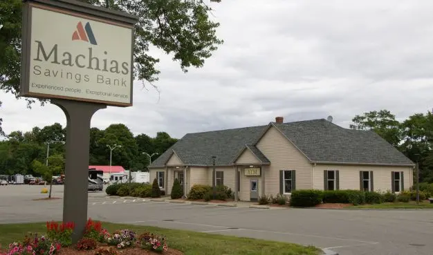 a Machias bank building, located in Calais