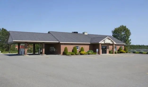 a Machias bank building, located in Caribou