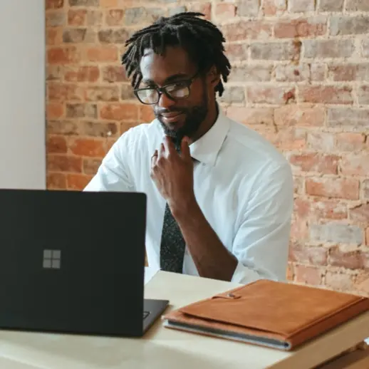 business man working on laptop