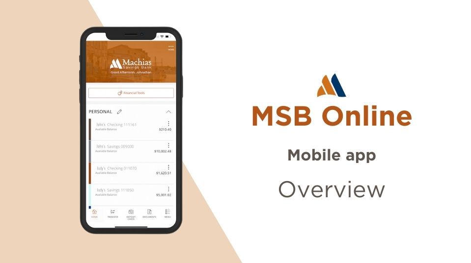 MSB online mobile app overview